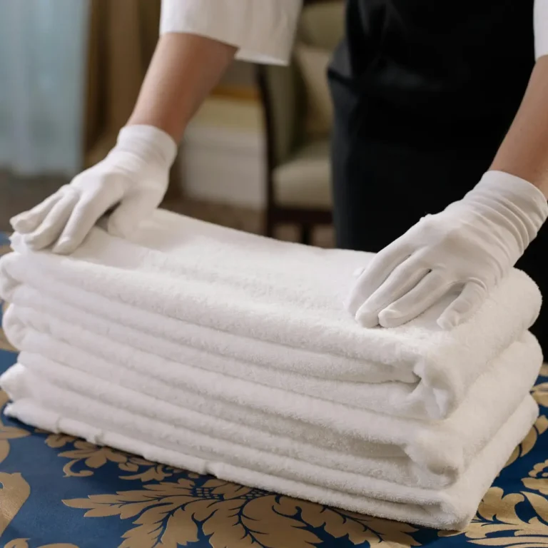 Person Holding White Towels